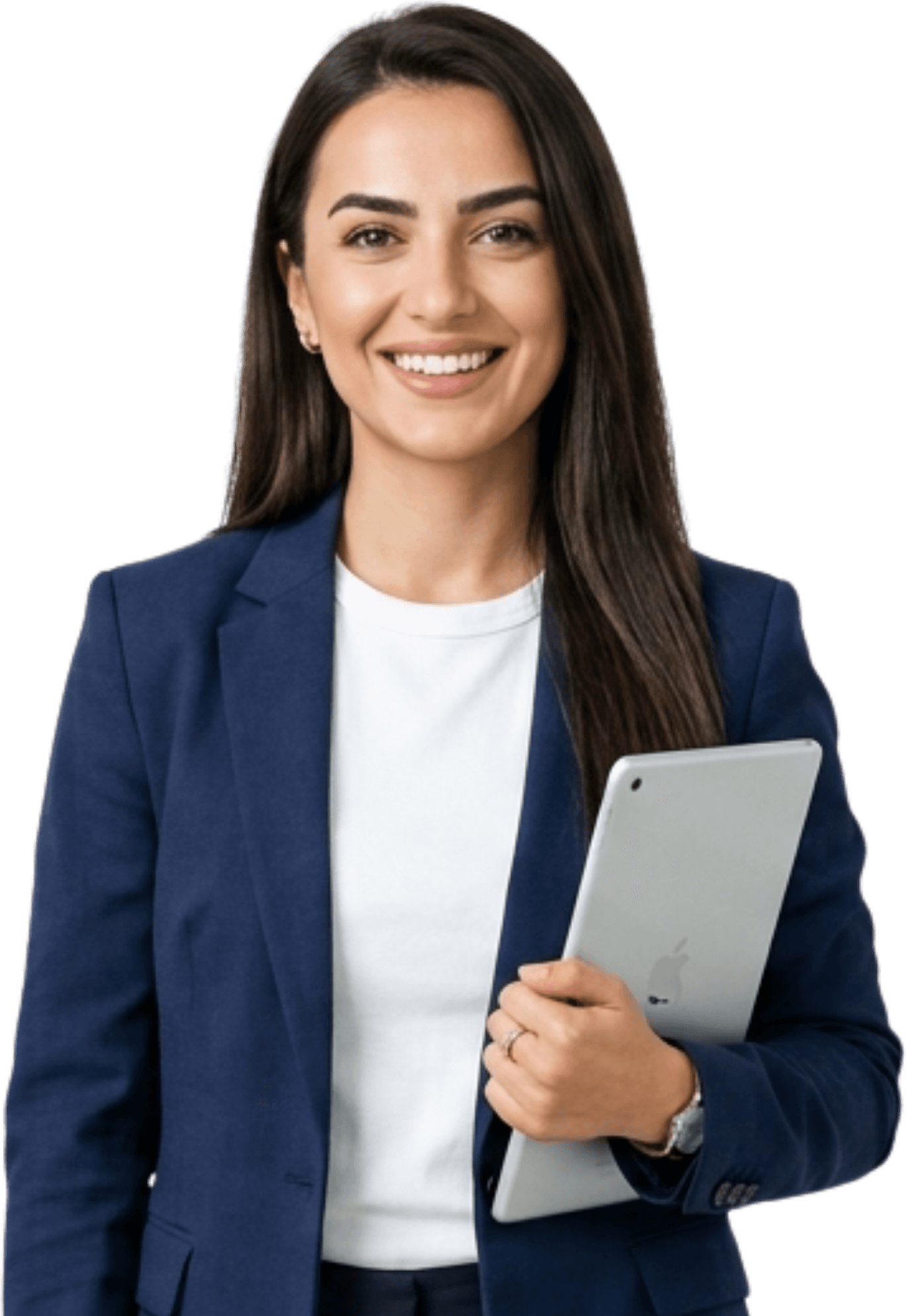 Një profesioniste e komunitetit Women Who Lead me tablet